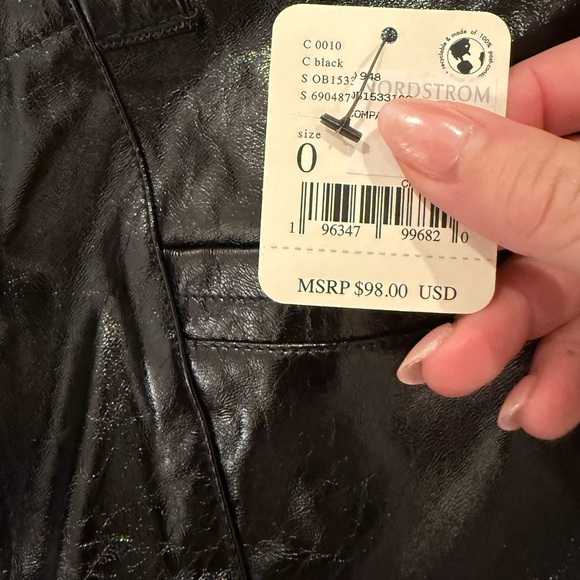 FREE PEOPLE NWT STAR CROSSED VEGAN PANTS SIZE 0 - Picture 7 of 8